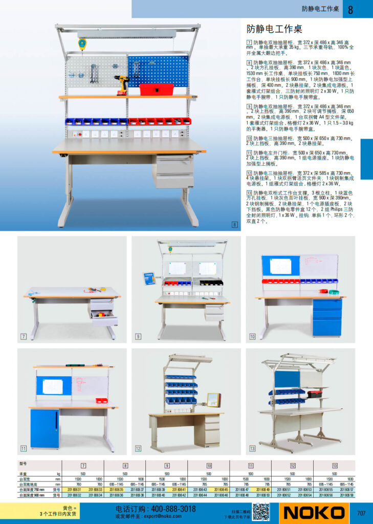 NOKO 工位器具 防静电工作桌