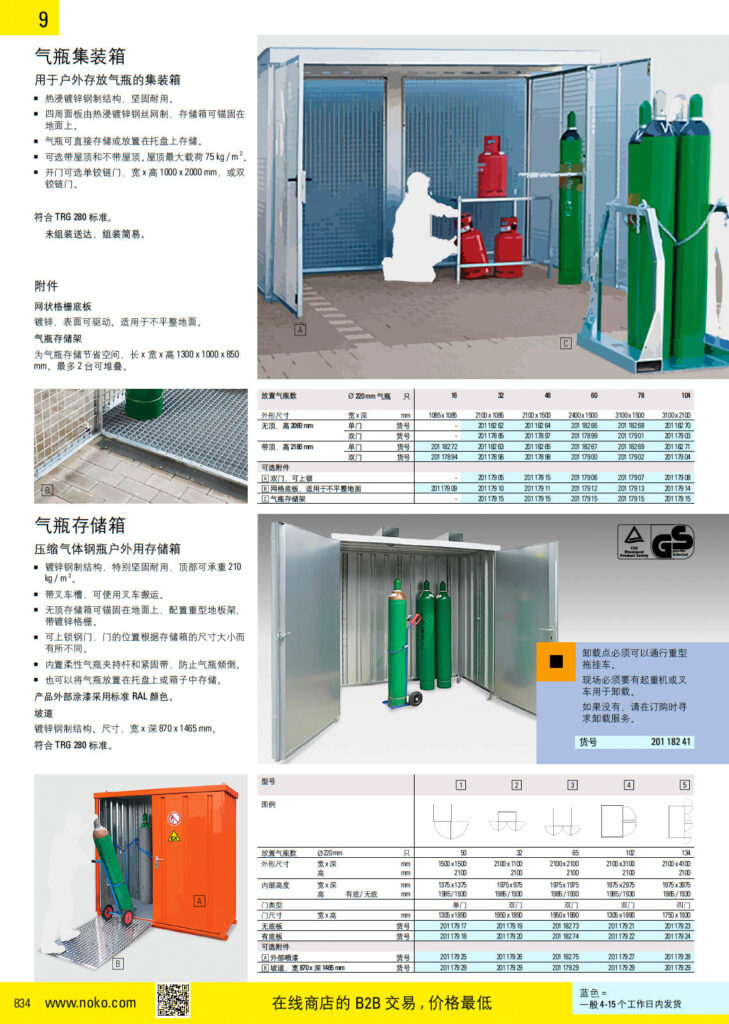 NOKO 安全 气瓶箱